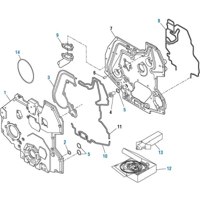 PACK OF 2 PAI 431259 NAVISTAR 1820416C3 FRONT COVER GASKET (MOLDED)