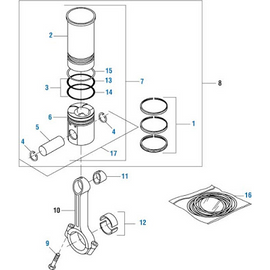 PAI 401017 NAVISTAR 1825689C92 CYLINDER KIT (W/O PISTON RINGS)