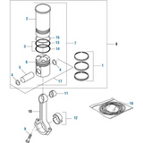 PAI 401017 NAVISTAR 1825689C92 CYLINDER KIT (W/O PISTON RINGS)