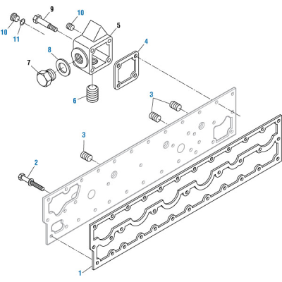 PACK OF 5 PAI 131628 CUMMINS 4083006 WATER HEADER COVER GASKET