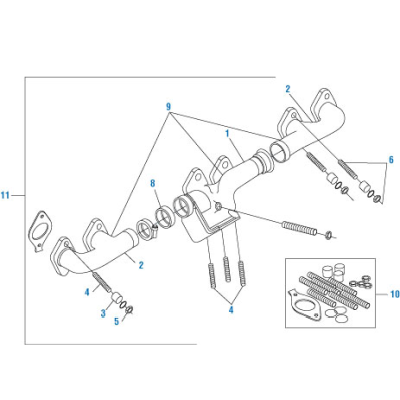 PAI 340092 CATERPILLAR EXHAUST MANIFOLD HARDWARE KIT (C13) (USA)