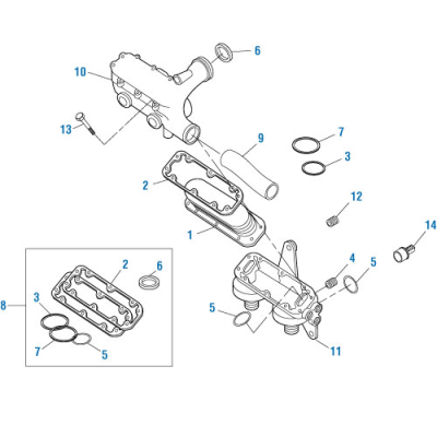 PAI 641270 DETROIT DIESEL 23522416 OIL COOLER (10 PLATE) (52458196)