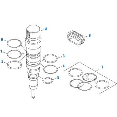 PAI 321348 CATERPILLAR 2974841 FUEL INJECTOR O-RING KIT (C7) (USA ...