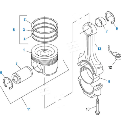 PAI 305059 CATERPILLAR PISTON RING SET (C13)