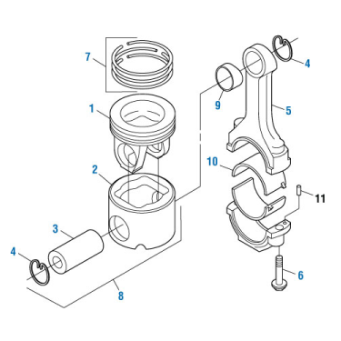 PAI 305010 CATERPILLAR 1W8922 PISTON RING SET (3406B / 3406C / 3406E EARLY)