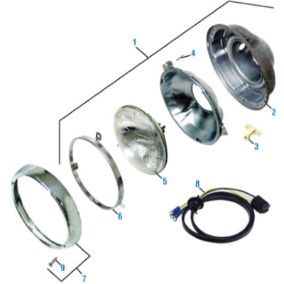 PAI FHA-4253 MACK 2MO46P10 HEADLAMP ASSEMBLY (LH / RH) (HALOGEN) (USA)