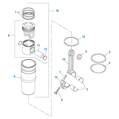 PAI ESL-8287 MACK 509GC450 CYLINDER SLEEVE (E7 / E-TECH / ASET)