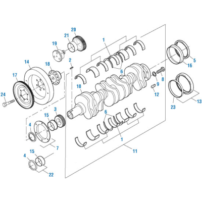 PAI EHD-8589 MACK 404GB490 HARMONIC CRANKSHAFT DAMPER (ASET) (USA)