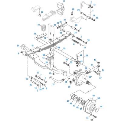 PACK OF 5 PAI FOS-4686 MACK 88AX428 SUSPENSION SPRING PIN