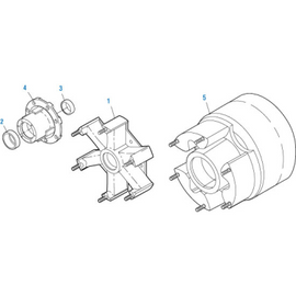 PAI 803241 MACK / GUNITE TW235K TRAILER WHEEL (15IN) (3 SPOKE) (MADE IN USA)