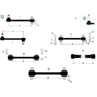 PAI FTR-5206-222 MACK 17QF480M TORQUE ROD (25100581, 25164943) (USA)