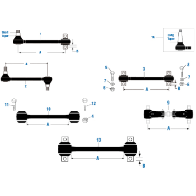 PAI FTR-4537-200HP MACK 25014582 TORQUE ROD (USA) (HIGH PERFORMANCE)