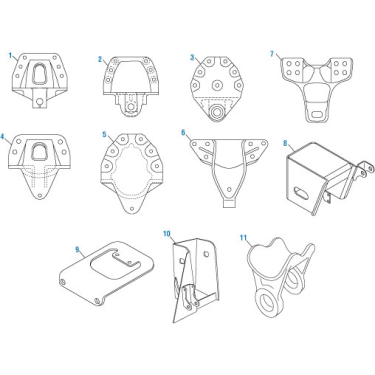 PAI 755227 HENDRICKSON S203221 FRAME BRACKET (MADE IN USA) (SPECIAL ORDER)