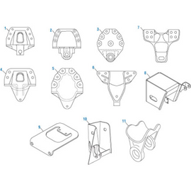 PAI 755227 HENDRICKSON S203221 FRAME BRACKET (MADE IN USA) (SPECIAL ORDER)