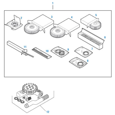 PAI 900253 FULLER K-3367 OIL PUMP KIT (ITALY) (4301829, 4301948, 4304572, A-7173, A7173, K-3367, K3367, 3088-K3367)