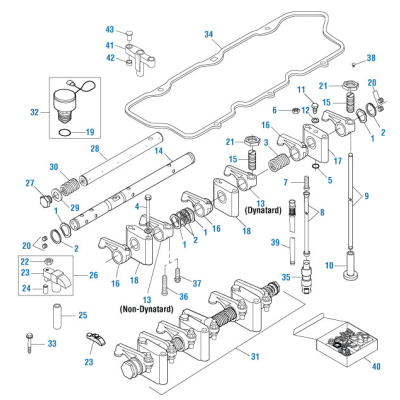 PACK OF 6 PAI EPR-3393 MACK 369GC336A PUSHROD (E7 / E-TECH / ASET) (USA)