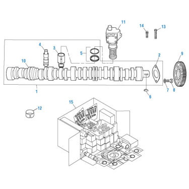 PAI ECK-9148 MACK 57GC2210A CAMSHAFT KIT (E-TECH) (STEEL ROLLERS) (USA)