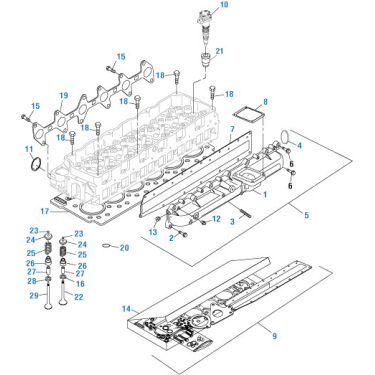 PAI 431356 NAVISTAR 1889321C95 HEAD GASKET KIT (DT-466E / DT-570) (USA)
