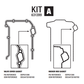 PAI 631399 VALVE COVER KIT FOR DD15 ENGINES (A4720160180, A4720160780)