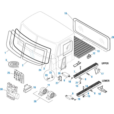 PAI FBK-5768 MACK 32QM3447M STEP MOUNTING BRACKET (CH / CL / CX) (CURRENT)