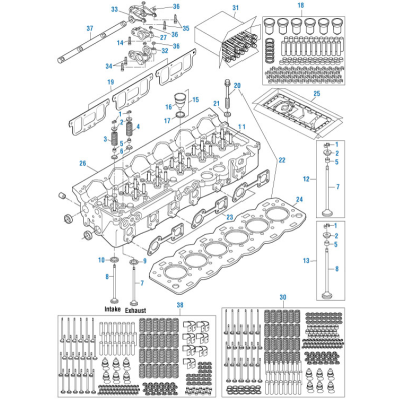 PACK OF 19 PAI 640015-019 DETROIT DIESEL 23530768 CYLINDER HEAD BOLT KIT (USA)