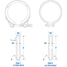 Load image into Gallery viewer, PAI Blue - Mack &amp; Volvo Applications
V-Band - Exhaust | woodlineparts.com
