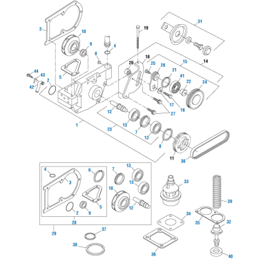 PAI 181808 CUMMINS 3803138 WATER PUMP (855) (5396-RW1176X, 228-2185)