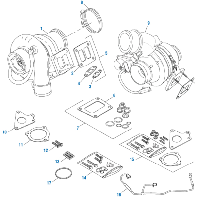 PAI Industries - International Engine
Turbocharger - DT-466E / DT-570 (2004 & up) | woodlineparts.com