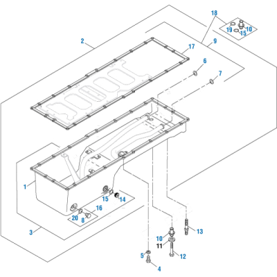 PAI 341371 CATERPILLAR 1601428 OIL PAN KIT (DEEP) (3406E / C15 / C16 / C18)