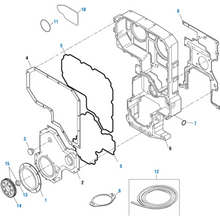 Cargar imagen en el visor de la galería, PAI 131853 CUMMINS 3687007 TIMING COVER GASKET (ISX 15) (3686589)