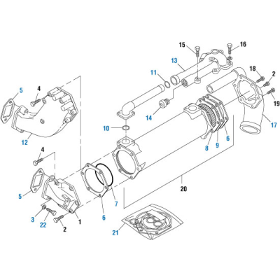 PAI EOM-8598 MACK 497GB56 OIL COOLER MANIFOLD KIT (E6 / E7 / E-TECH) (USA)
