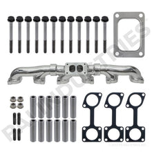 Load image into Gallery viewer, PAI 681127HP HIGH PERFORMANCE EXHAUST MANIFOLD KIT FOR DETROIT DIESEL SERIES 60 (USA) (3 PC SEALED ASSEMBLY) (30 DEGREE DOWN ANGLE) (THERMASHIELD COATING)