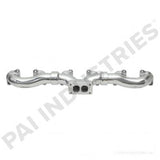 PAI 681107HP HIGH PERFORMANCE EXHAUST MANIFOLD KIT FOR DETROIT DIESEL SERIES 60 (MADE IN USA) (3 PC SEALED ASSEMBLY) (30 DEGREE DOWN ANGLE) (THERMASHIELD COATING)