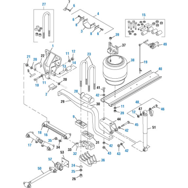 PAI 750859 OEM HENDRICKSON 4QK4156M MAIN SUPPORT SPRING ASSEMBLY (RR)