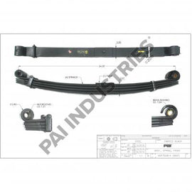 PAI 750814 MACK 2QK495 OEM HENDRICKSON FRONT SPRING ASSEMBLY (CH / CV)