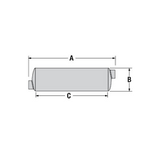 Load image into Gallery viewer, PAI 481121 NAVISTAR 2018471C1 MUFFLER (11.50&quot; X 8.20&quot; OVAL) (M090680)