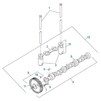 PAI 490017 NAVISTAR 1894237C92 CAMSHAFT & LIFTER KIT (DT466E / DT530E)
