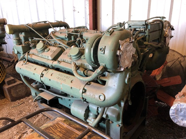 DETROIT DIESEL 12V92TAB MARINE ENGINE, DUAL BYPASS, GOOD RUNNER / OUTRIGHT