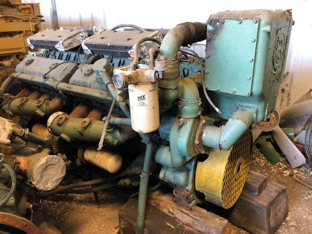 DETROIT DIESEL 16V92 MARINE ENGINE, KEEL COOLED, GOOD RUNNER / OUTRIGHT