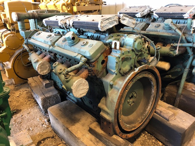 DETROIT DIESEL 16V92 MARINE ENGINE, KEEL COOLED, GOOD RUNNER / OUTRIGHT