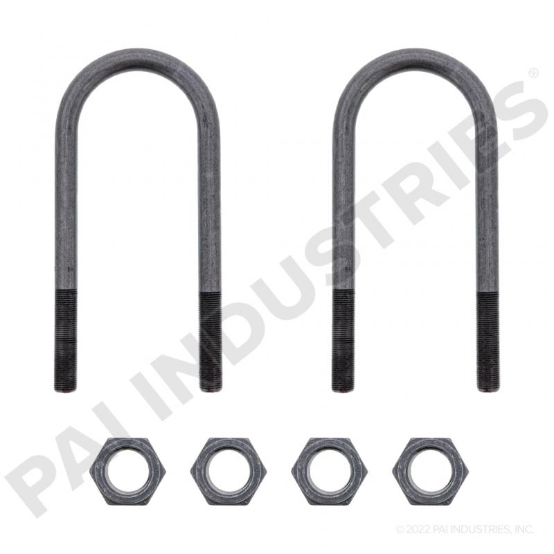 PACK OF 2 PAI FUB-4961 MACK 7QK2170 ROUND U-BOLT KIT (3-1/2" ID X 9-1/2" IL)