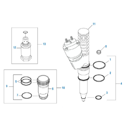 PAI 321318 CATERPILLAR FUEL INJECTOR SLEEVE O-RING KIT (USA)