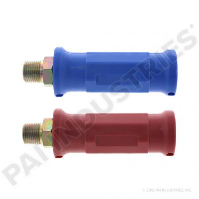 PAI MCG-4026 MACK AIR HOSE COUPLER GRIPS SET (3/4" NPT) (RED / BLUE) (USA)