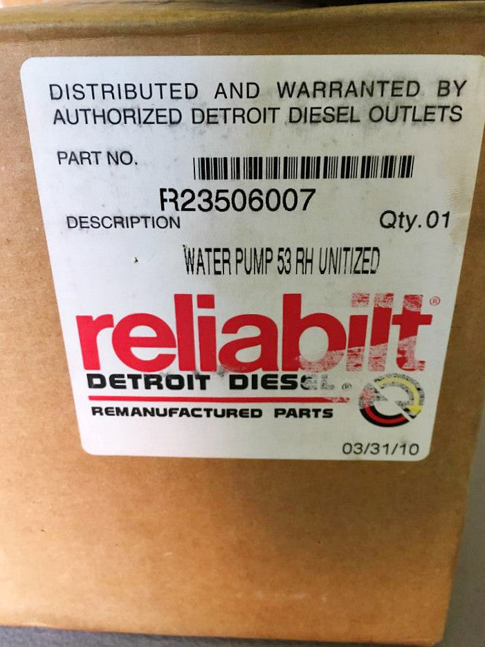 R23506007-REBUILT-RH-WATER-PUMP-FOR-DETROIT-DIESEL-53-ENGINES-5144685-WOODLINE-PARTS